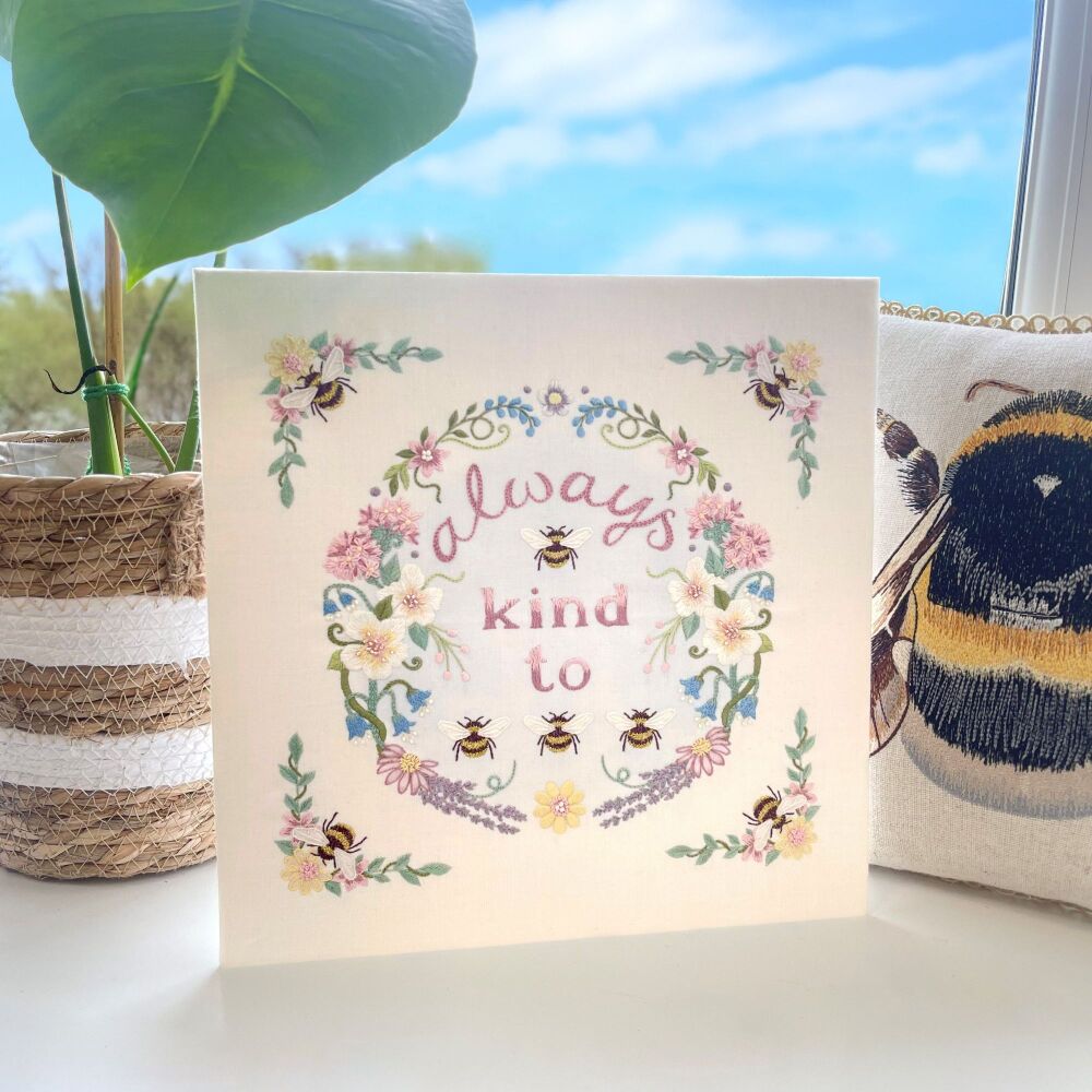 Bee Kind to Bees Embroidery - Bothy Threads