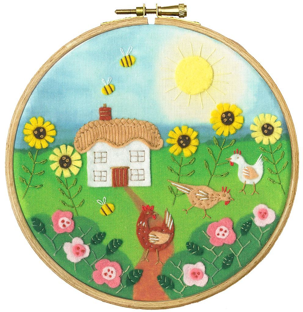 Free to Roam Felt Embroidery (includes hoop).