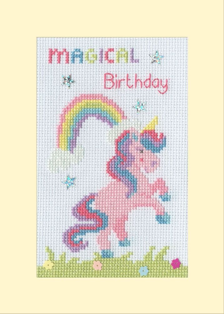 Magical Birthday Cross Stitch Card - Bothy Threads