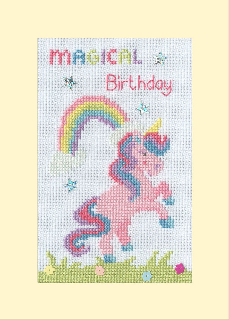 Magical Birthday Cross Stitch Card - Bothy Threads