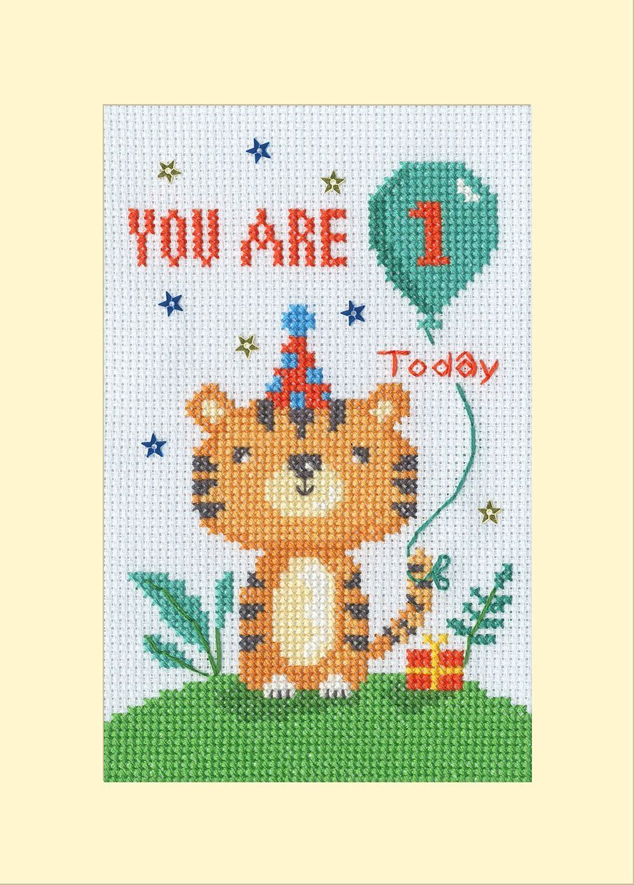 Wild Birthday Cross Stitch Card - Bothy Threads