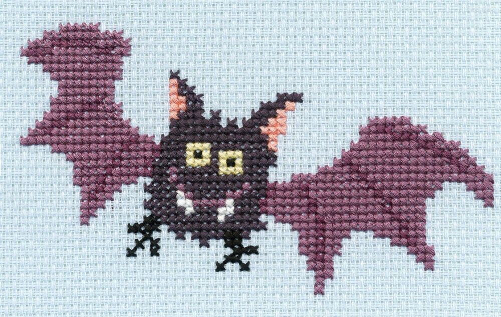 Spooky Bat Cross Stitch - Ages 8-12