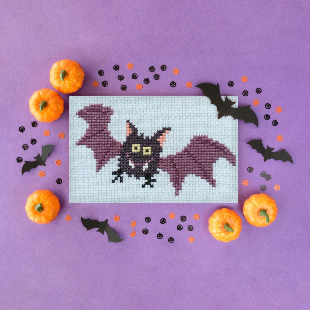 Spooky Bat Cross Stitch - Ages 8-12