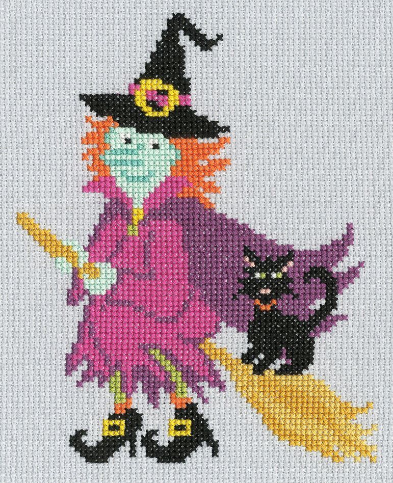 Spooky Witch Cross Stitch - Ages 10-14