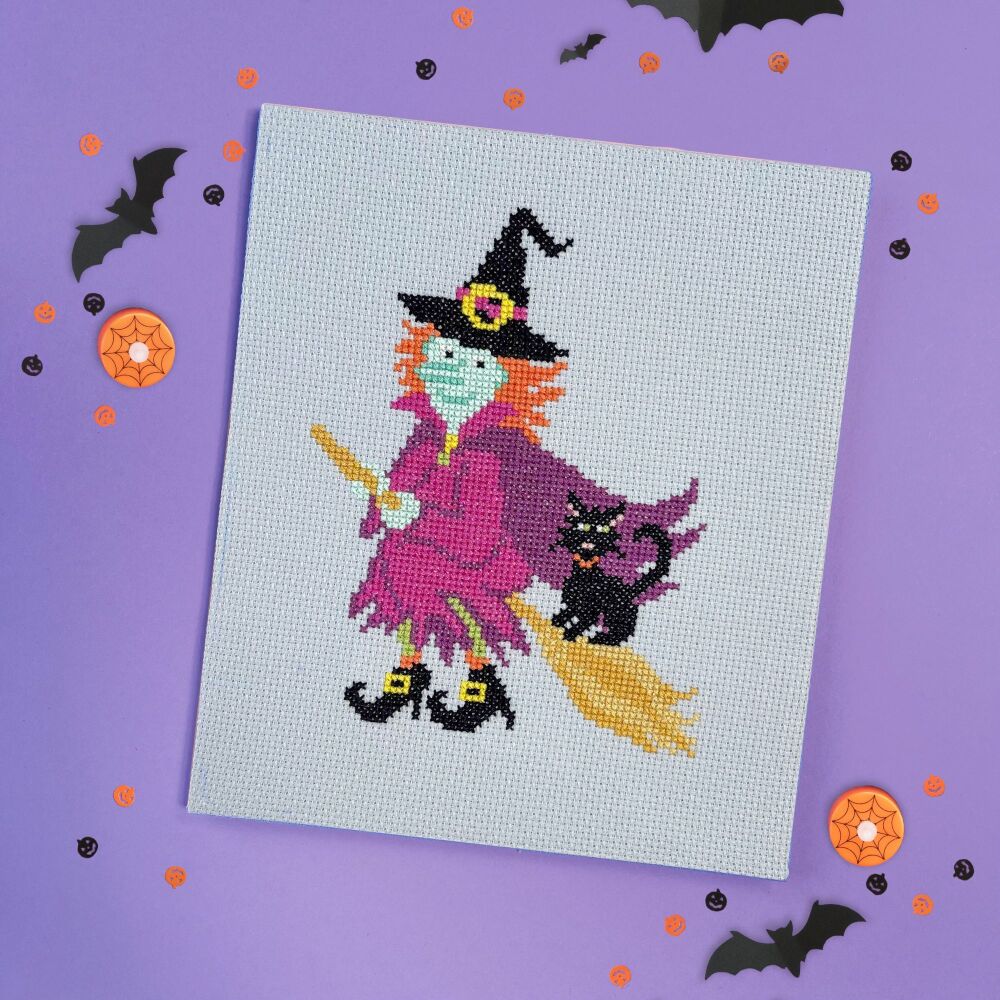 Spooky Witch Cross Stitch - Ages 10-14