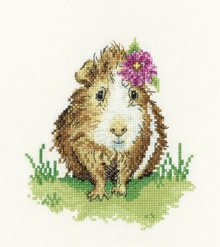 Pollyanna Guinea Pig - Sarah Reilly Cross Stitch