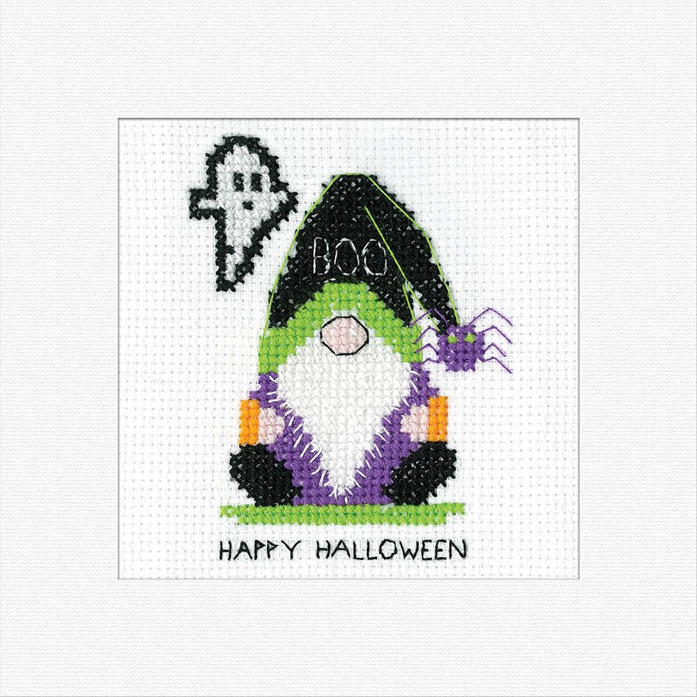 Gonk Boo Halloween Cross Stitch Card Kit