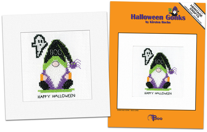 Gonk Boo Halloween Cross Stitch Card Kit