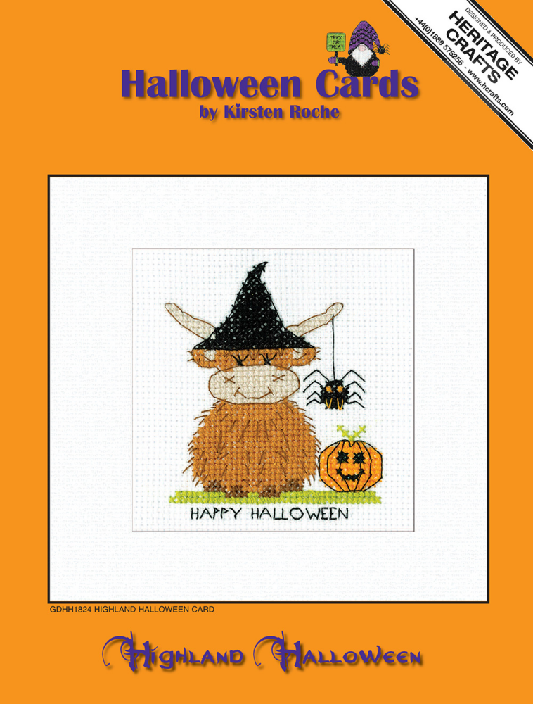Highland Halloween Cross Stitch Card Kit