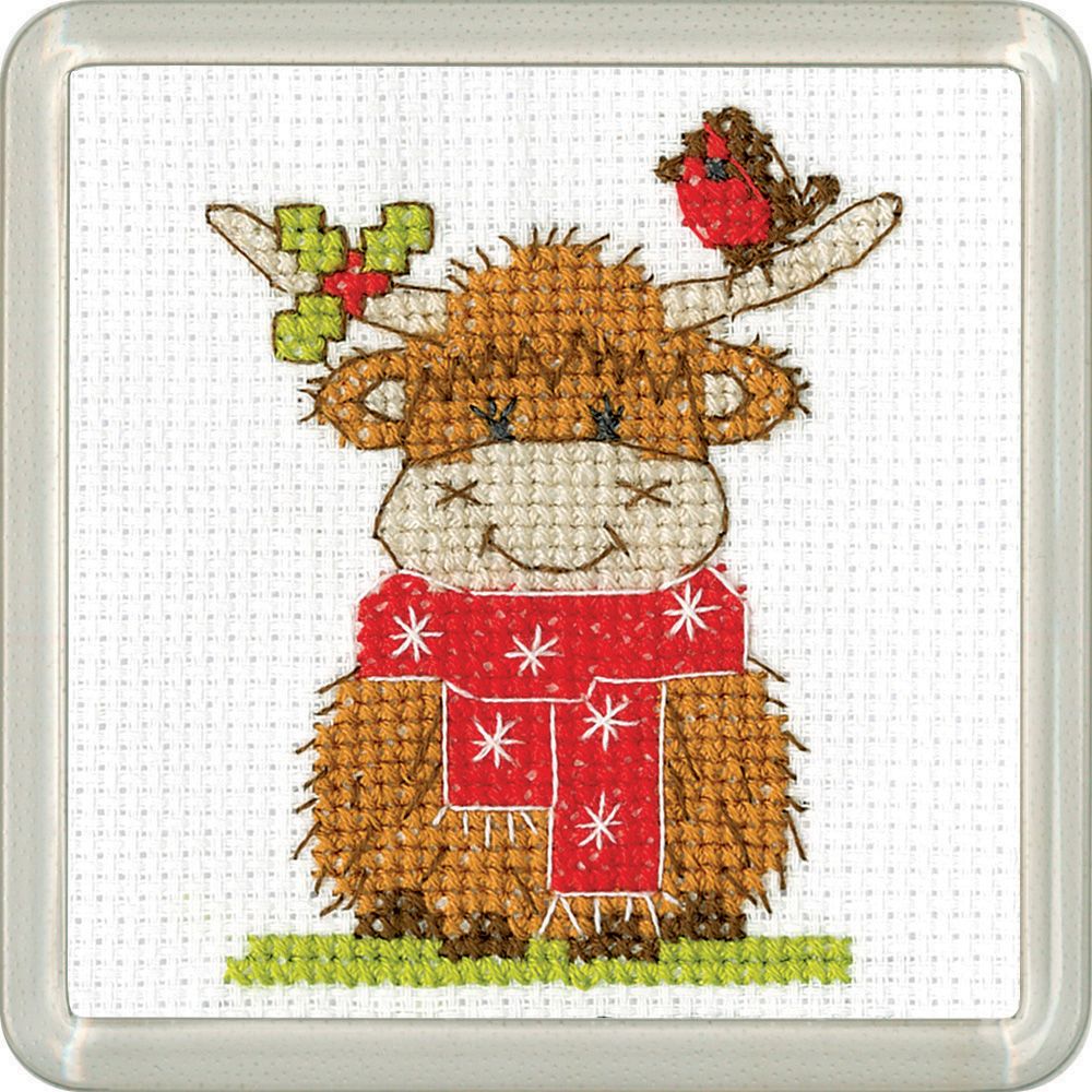 Highland Cow Scarf Coaster