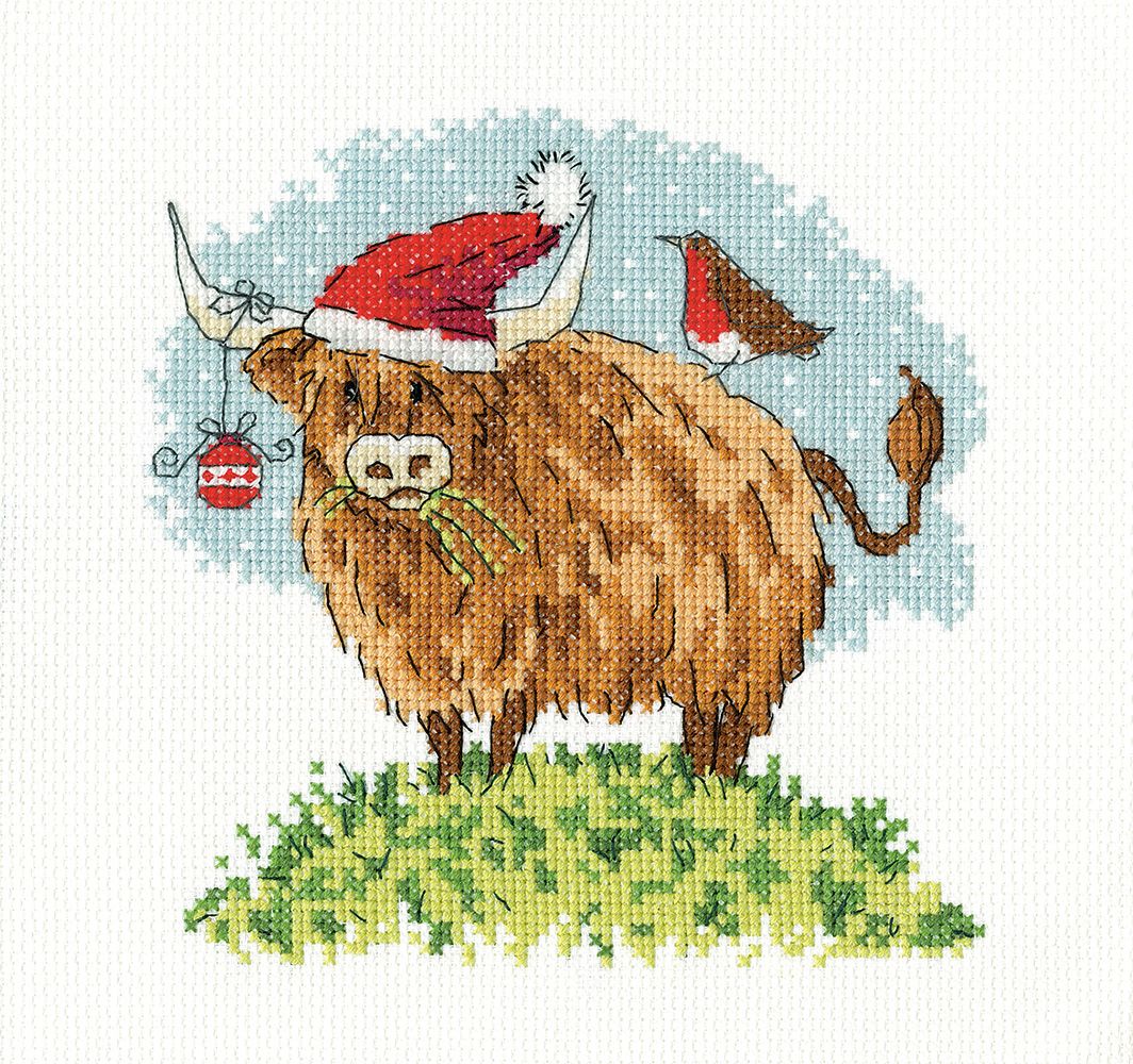 Hattie Highland Cow Cross Stitch