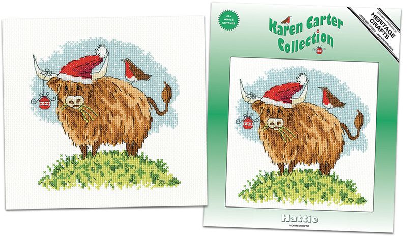 Hattie Highland Cow Cross Stitch
