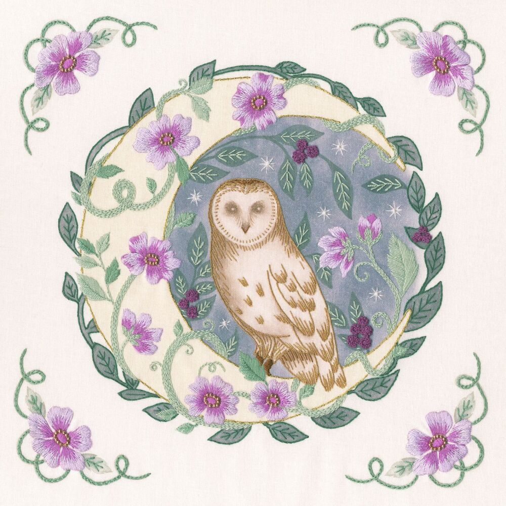 Moonlit Magic Owl Embroidery - Bothy Threads
