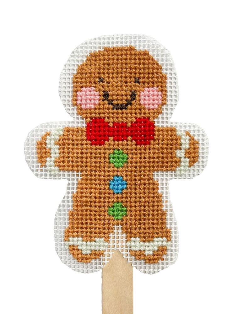 Merry Gingerbread Cross Stitch Bookmark - Ages 6-10