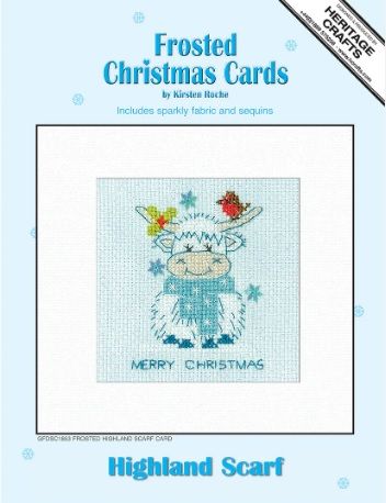 Frosted Highland Scarf Cross Stitch Card Kit