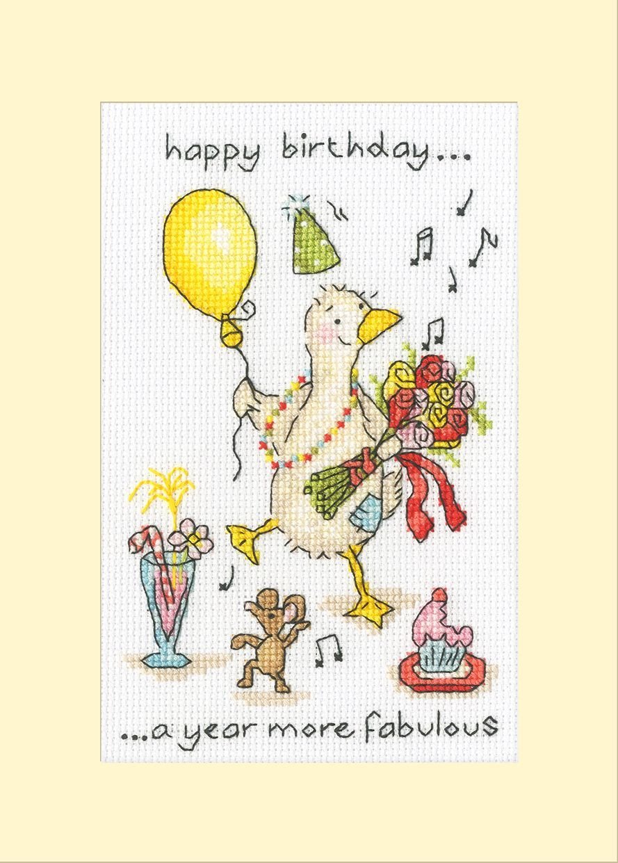 More Fabulous Birthday Cross Stitch Card - Bothy Threads