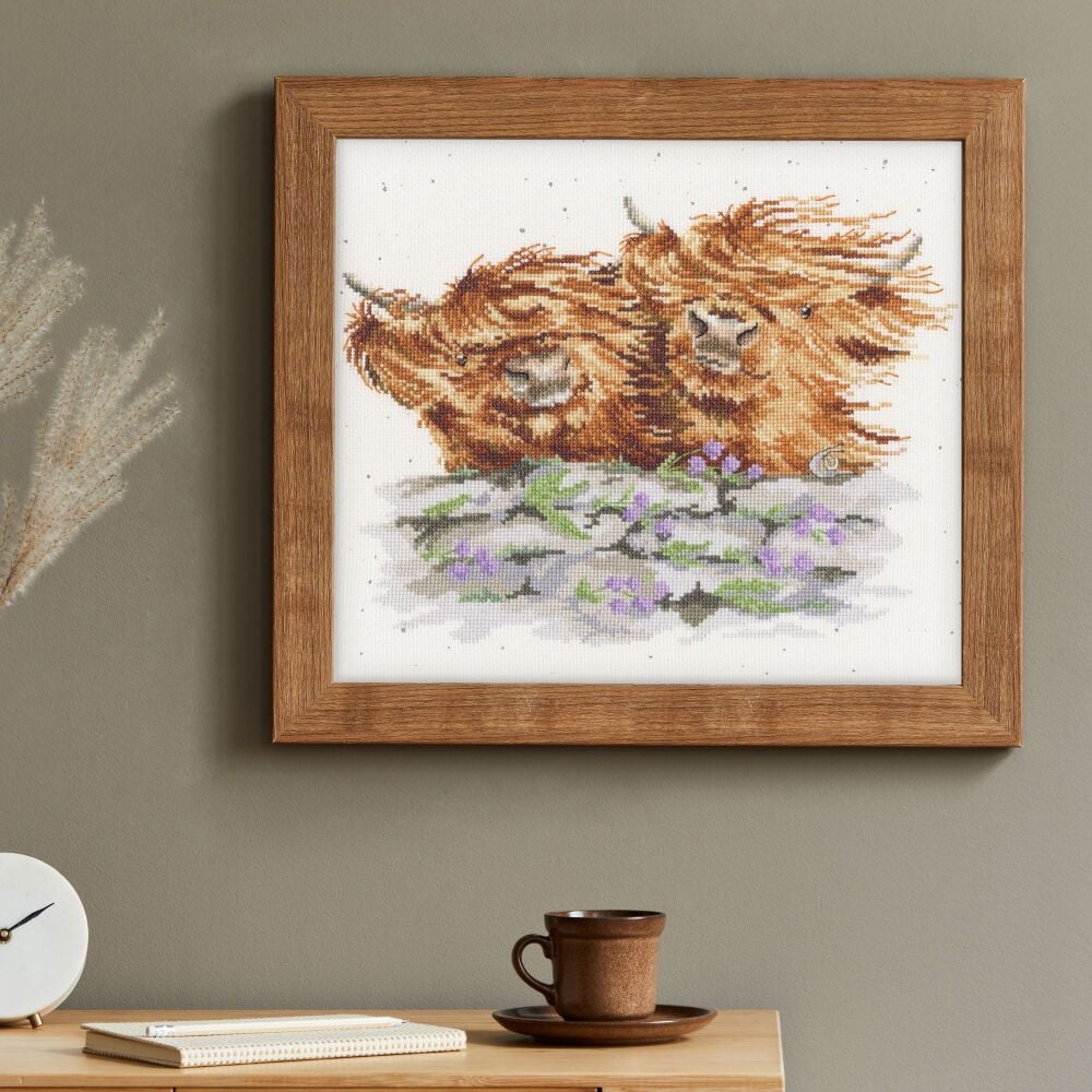 Blown Away Cow cross stitch - Hannah Dale