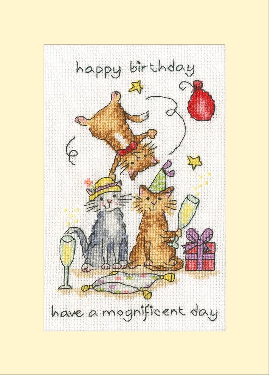 Mognificant Day Birthday Cross Stitch Card - Bothy Threads