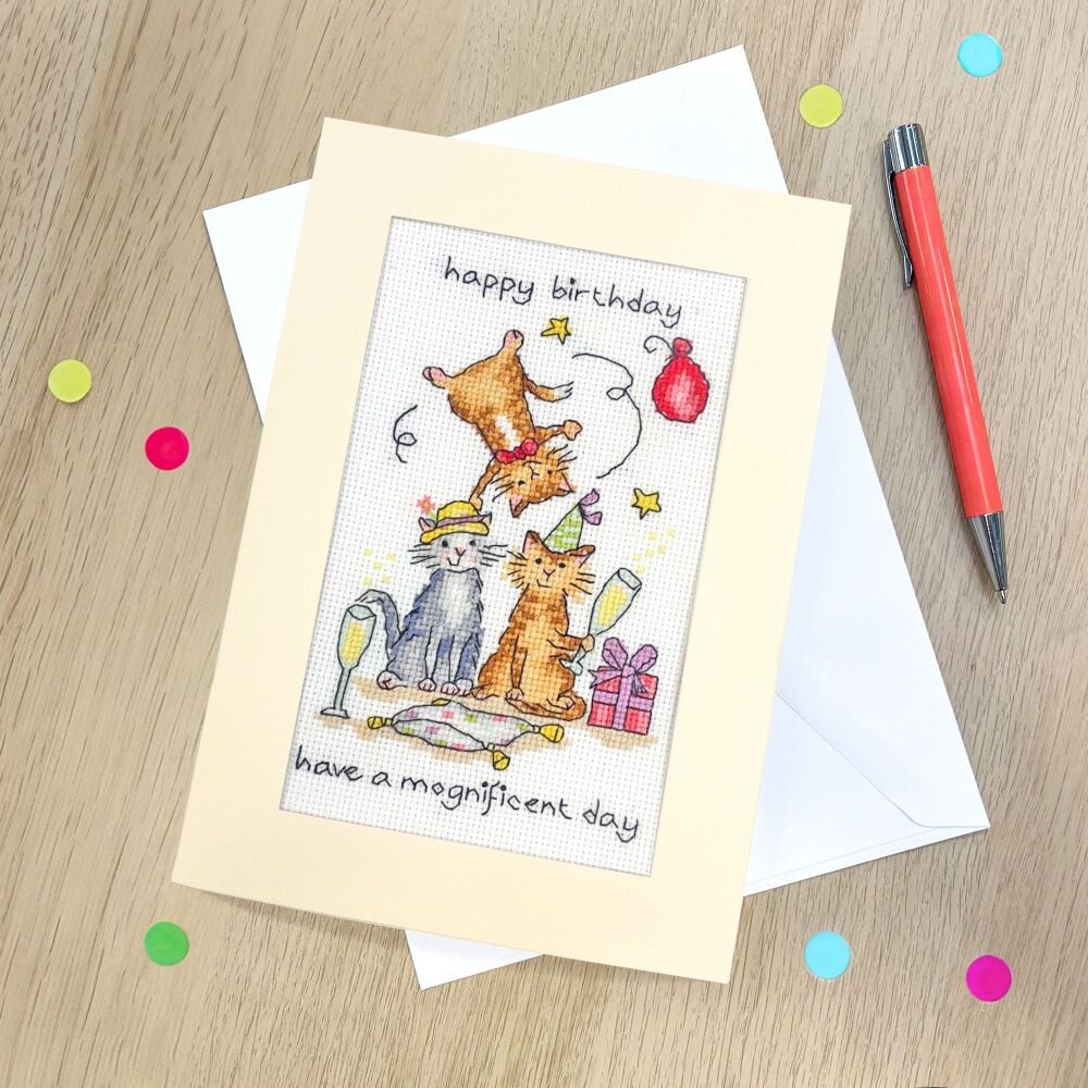 Mognificant Day Birthday Cross Stitch Card - Bothy Threads