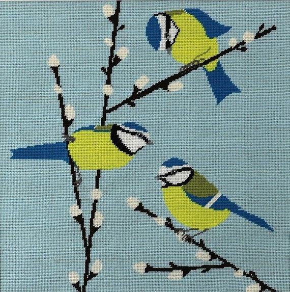 Blue Tits Bird Tapestry Kit