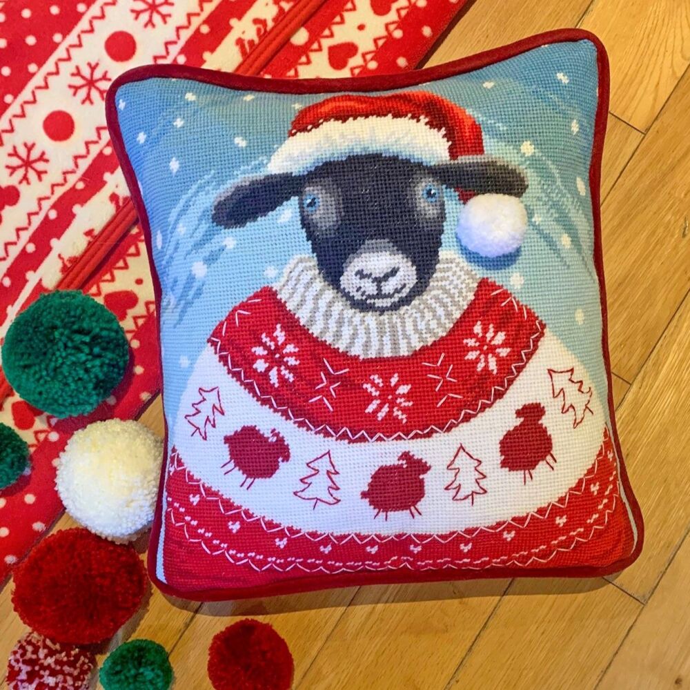 A Cosy Christmas Sheep Tapestry - Bothy Threads