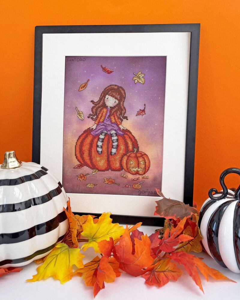 Pumpkin Perch - Gorjuss Cross Stitch