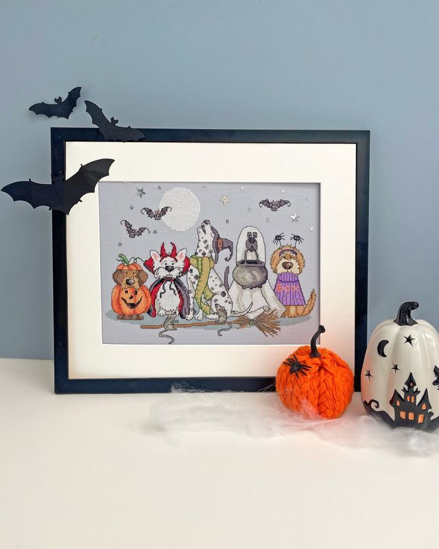 Howling Hounds Cross Stitch