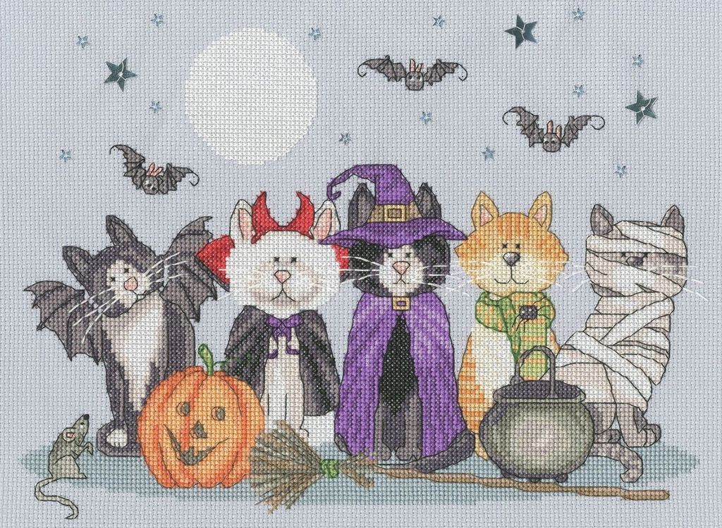 Fiendish Felines Cross Stitch