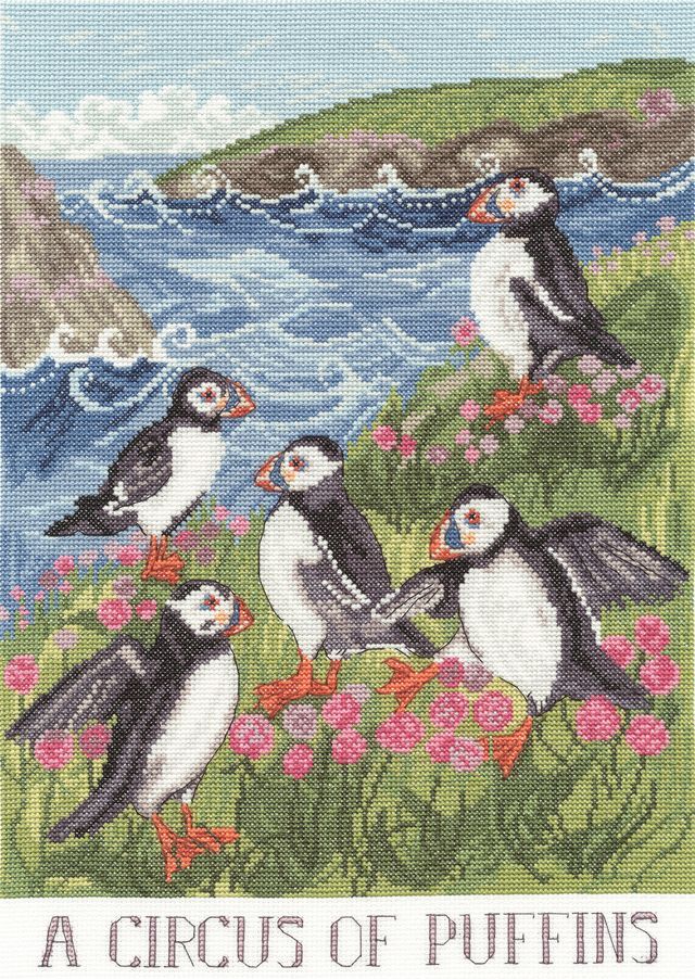 A Circus of Puffins - Driftwood Designs Cross Stitch