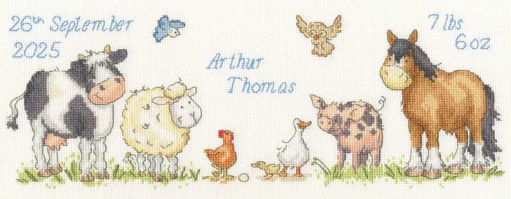 Farmyard Welcome Baby Cross Stitch