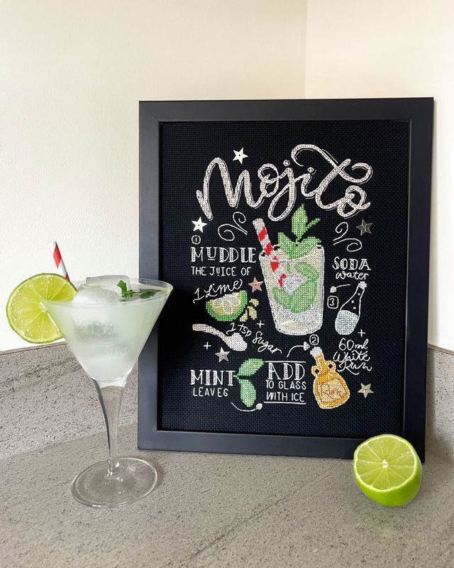 Mojito Chalkboard - Bothy Threads Cross Stitch