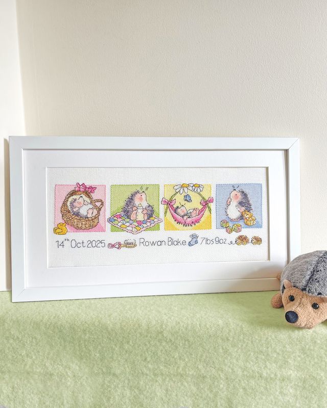 Little Hoglet Birth Sampler - Margaret Sherry Cross Stitch
