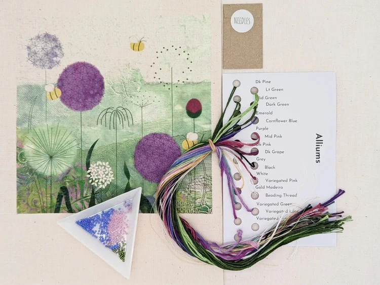 Alliums Embroidery - Beaks and Bobbins
