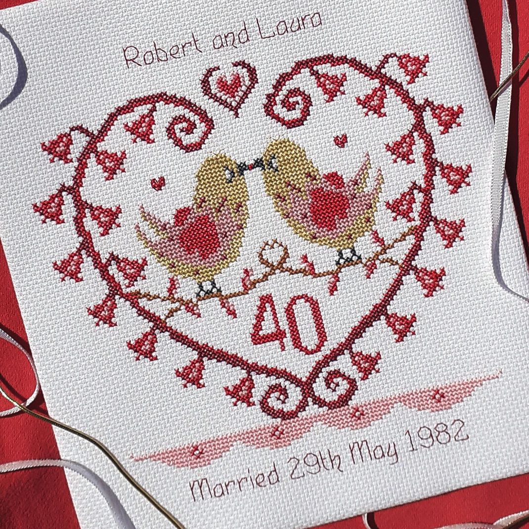 Ruby Bells Anniversary 40 Years - Nia Cross Stitch
