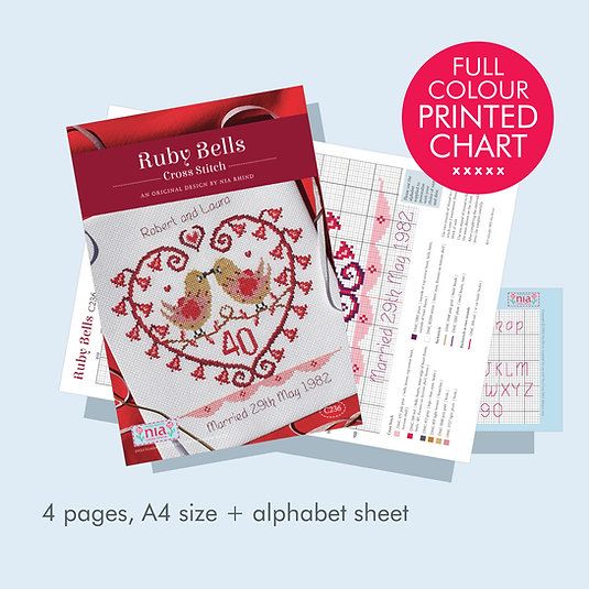 Ruby Bells Anniversary 40 Years - Nia Cross Stitch