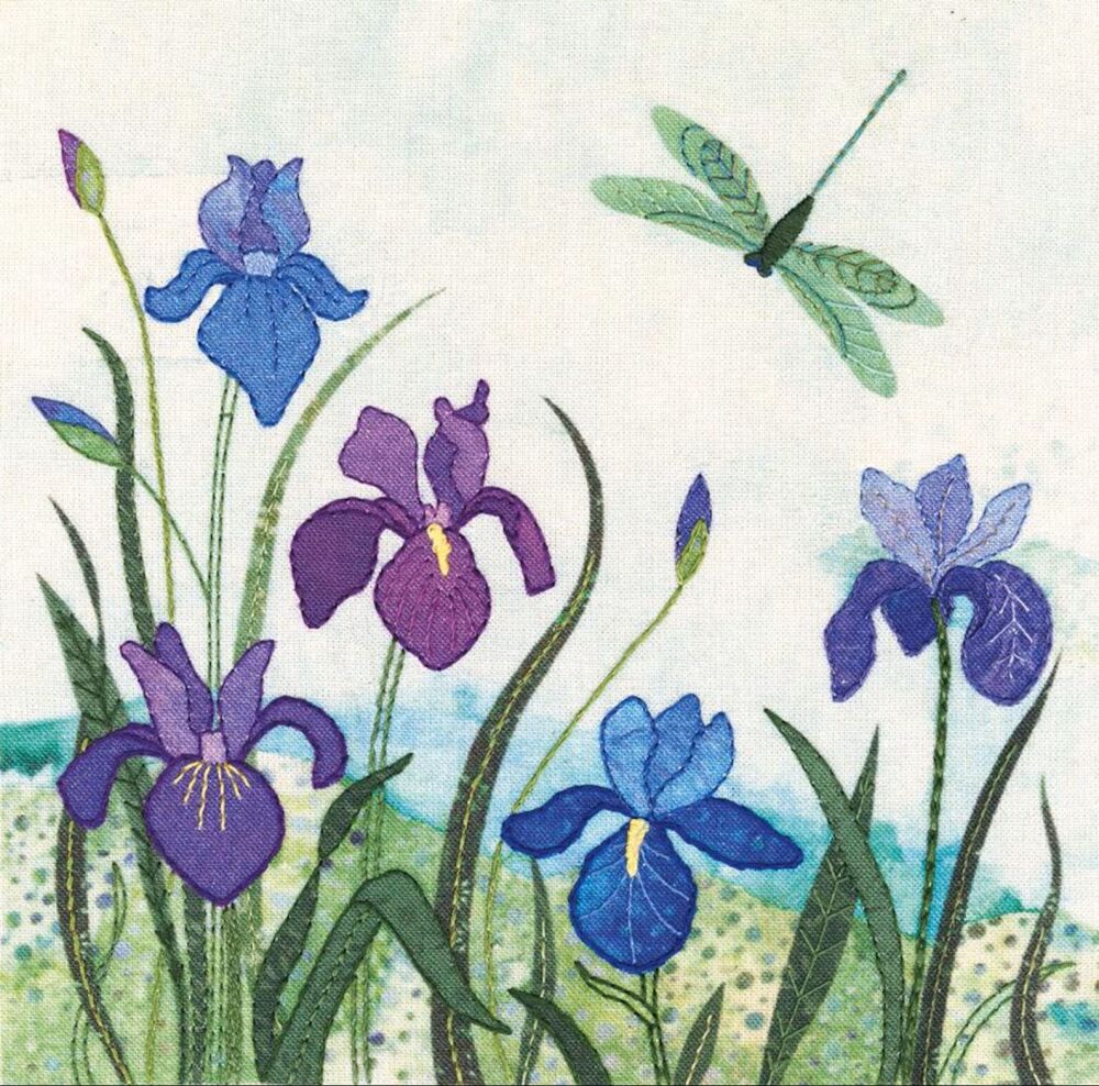 Irises Embroidery - Beaks and Bobbins