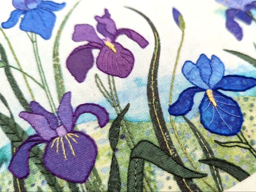 Irises Embroidery - Beaks and Bobbins