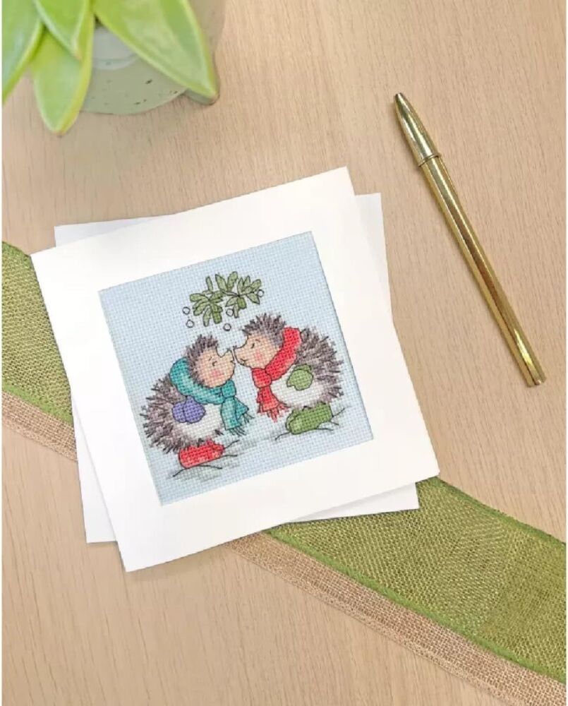 Christmas Kiss Christmas Cross Stitch Card