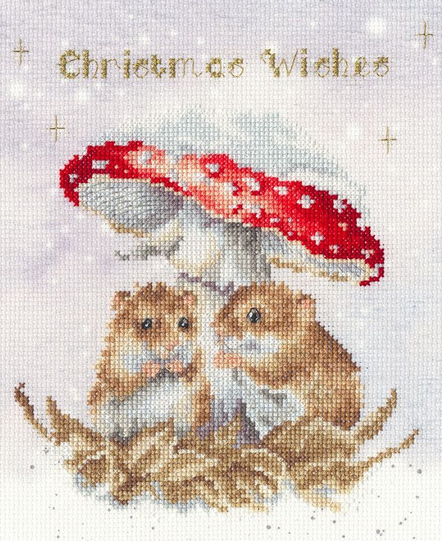 Mushroom at the Inn Mice cross stitch - Hannah Dale