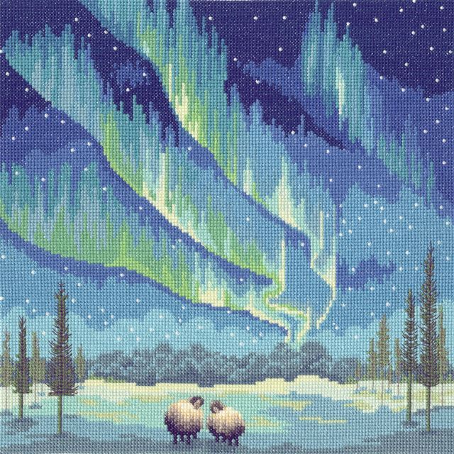 Light Up Your Life (Northern Lights) - Lucy Pittaway Cross Stitch