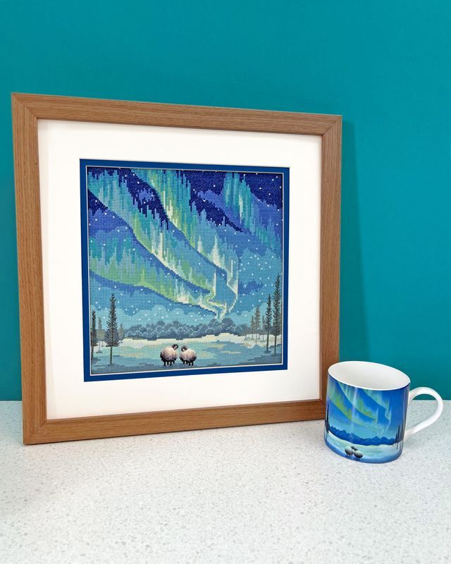 Light Up Your Life (Northern Lights) - Lucy Pittaway Cross Stitch