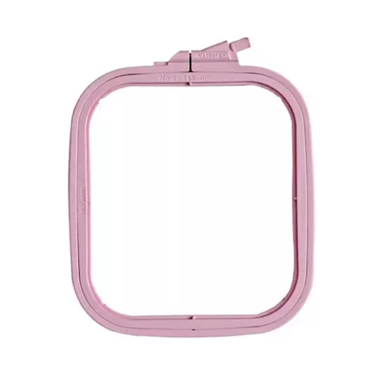 Nurge Medium Rectangular Cross Stitch Hoop  7" x 6.5" (145 x 165mm) Pink