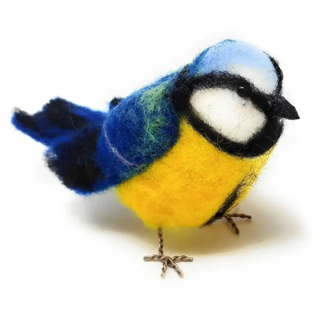 Blue Tit Bird Needle Felting Kit