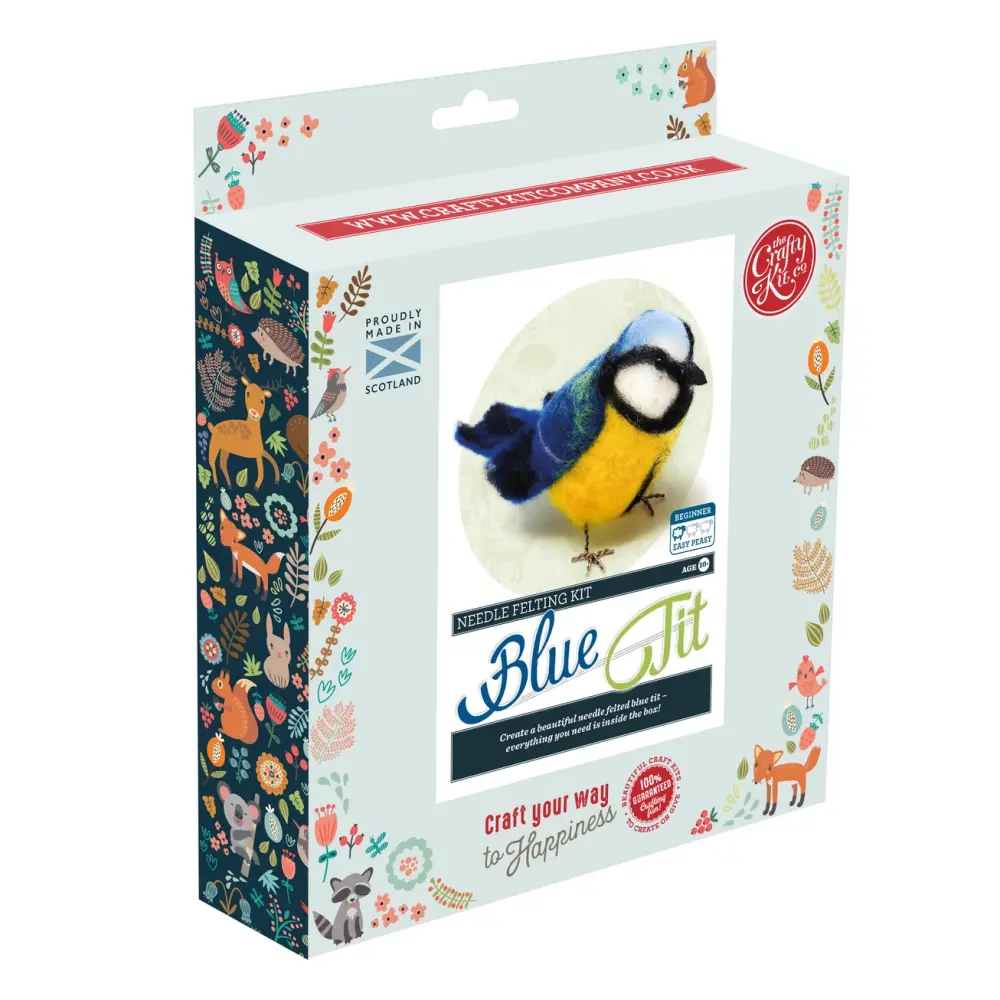 Blue Tit Bird Needle Felting Kit
