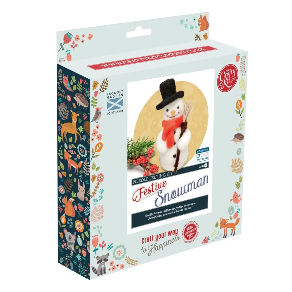 Festive Snowman Needle Felting Kit