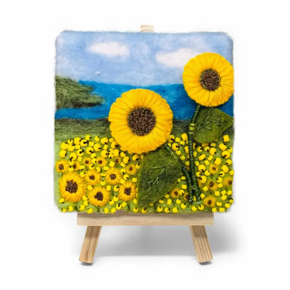 Sunflowers by the Seashore -  Needle Felting Kit