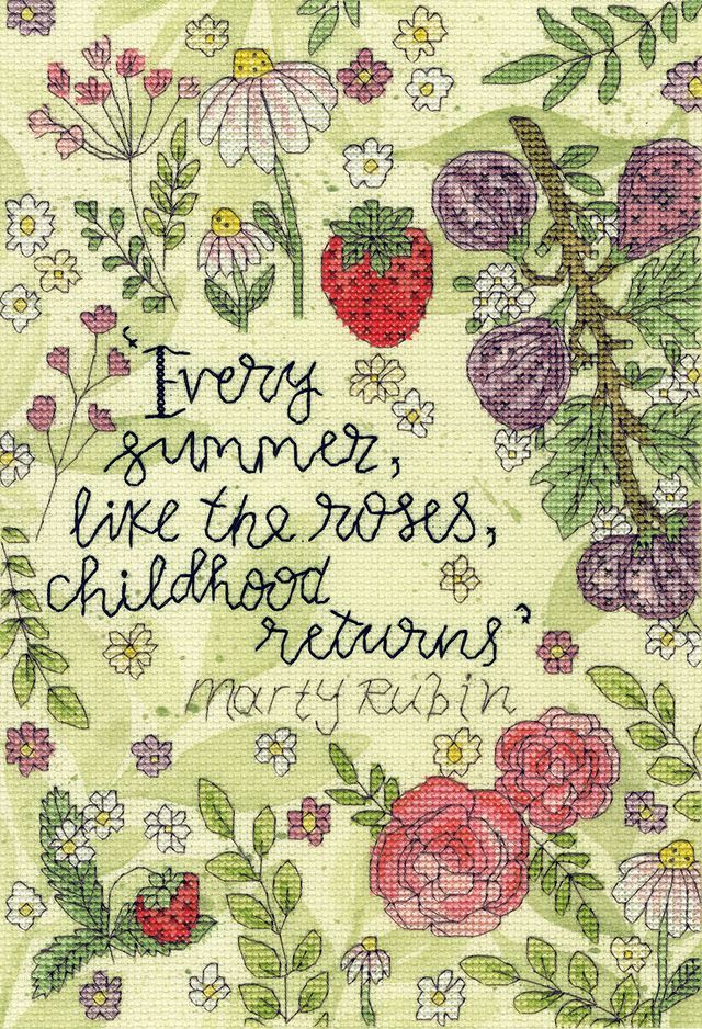 Roses of Summer Cross Stitch - Marty Rubin