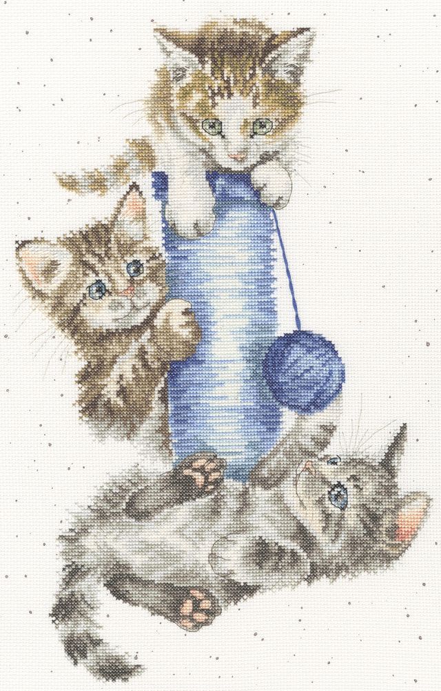 Three's A Crowd Kitten Cross Stitch - Hannah Dale