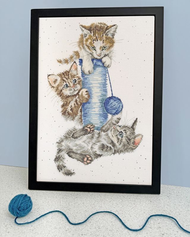 Three's A Crowd Kitten Cross Stitch - Hannah Dale