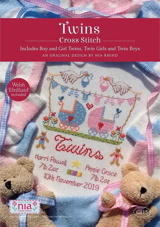 Baby Twins Sampler - Nia Cross Stitch